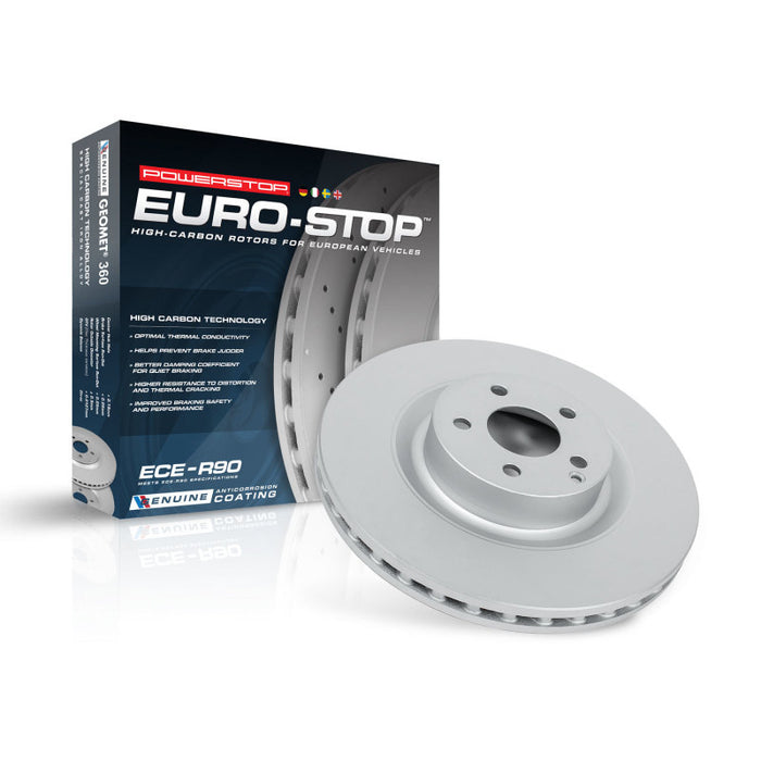 Power Stop 14-16 BMW 535d Front Evolution High Carbon Geomet Coated Rotor