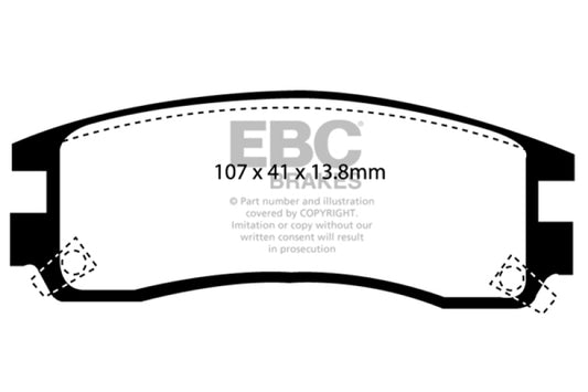 EBC 94-95 Buick Regal 3.1 Yellowstuff Rear Brake Pads