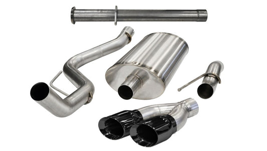 Corsa 11-14 Ford F-150 Raptor 6.2L V8 145in Wheelbase Black Xtreme Cat-Back Exhaust