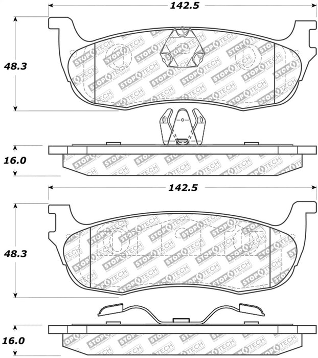 StopTech Street Select Brake Pads - Rear