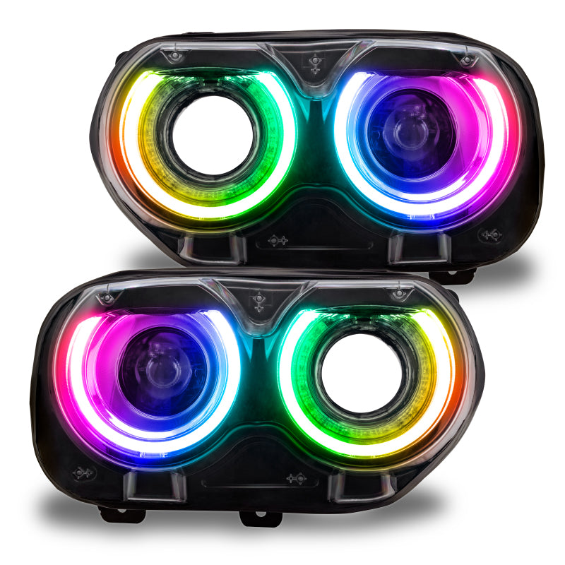 Oracle 15-21 Dodge Challenger RGB+W Headlight DRL Kit - ColorSHIFT w/ Simple Cntrl
