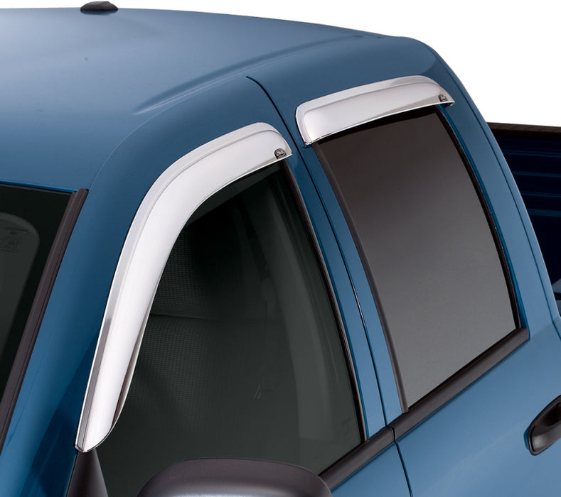 AVS 18-22 Ford Expedition Ventvisor Outside MountWindow Deflectors 4pc - Chrome