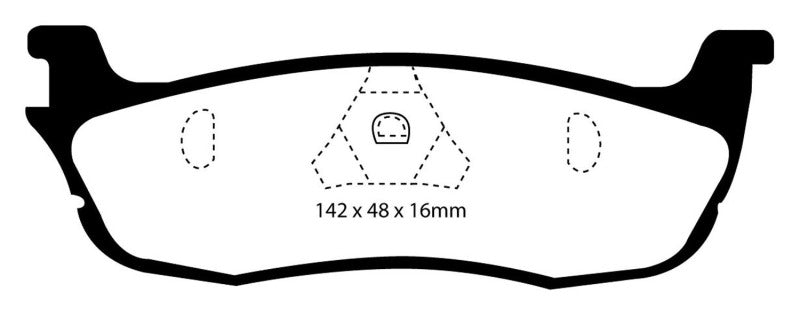 EBC 97-99 Ford Expedition 4.6 2WD Yellowstuff Rear Brake Pads