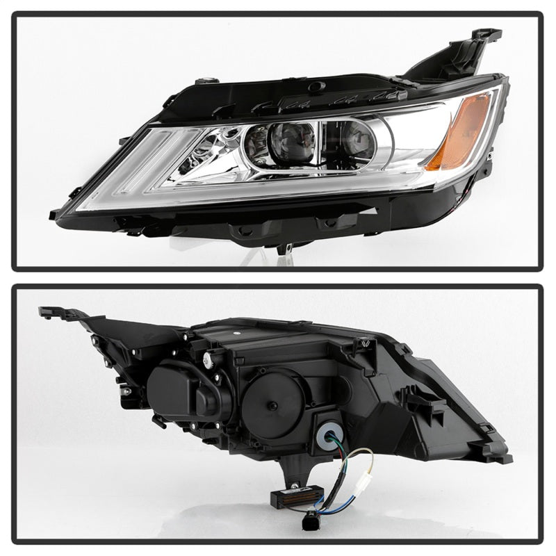 xTune 14-18 Chevy Impala (Excl Limited) DRL Halogen Projector Headlights - Chrm (PRO-JH-CIM15-LB-C)