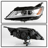 xTune 14-18 Chevy Impala (Excl Limited) DRL Halogen Projector Headlights - Chrm (PRO-JH-CIM15-LB-C)