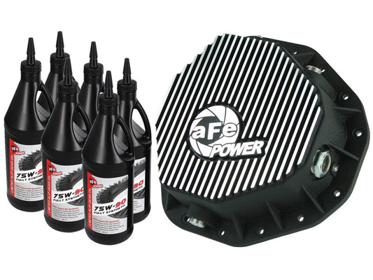 aFe Power Cover Rear Differential w/ 75W-90 Gear Oil Dodge Diesel Trucks 03-05 L6-5.9L