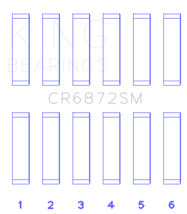 King Toyota 1GR-FE (Size +.50mm) Connecting Rod Bearing Set