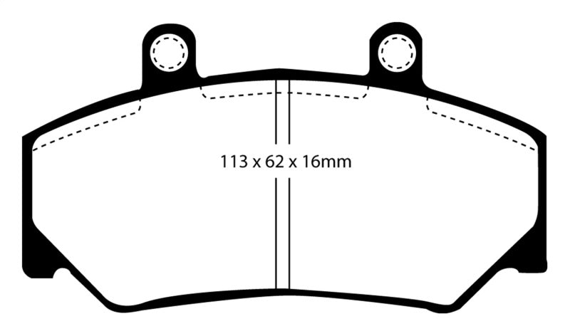 EBC 85-93 Volvo 740 2.1 (Bendix) Yellowstuff Front Brake Pads