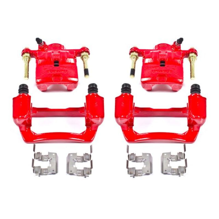 Power Stop 09-13 Subaru Forester Rear Red Calipers w/Brackets - Pair