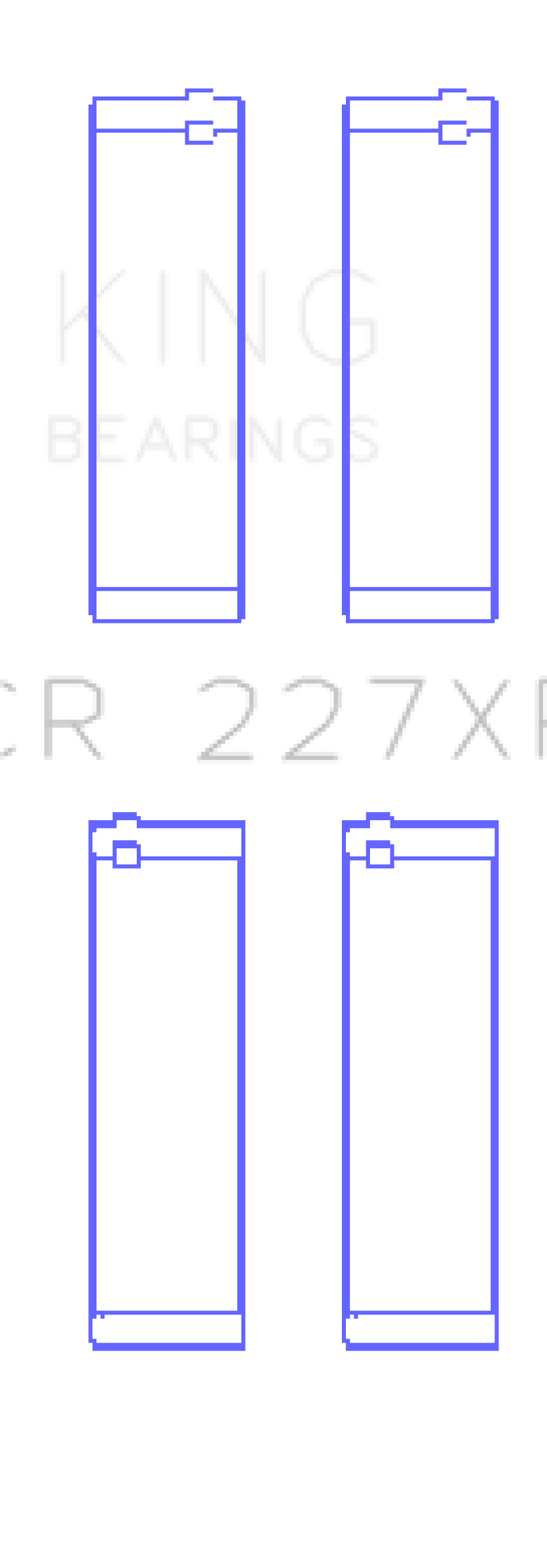 King Audi R8 4.2L/5.2L/Lamborghini Gallardo/Huracan V10 Coated Rod Bearing Set - Size STDX