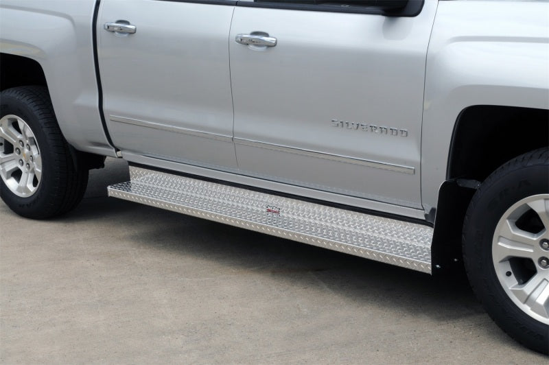 Deezee 99-2010 Ford SuperDuty Running Board Cab Section Brite-Tread Aluminum