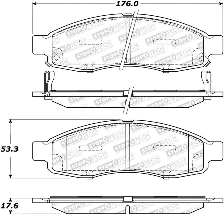 StopTech Sport Brake Pads w/Shims and Hardware - Front