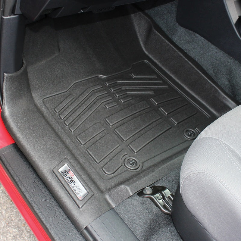 Westin 2016-2018 Toyota Tacoma Access/Dbl Cab Wade Sure-Fit Floor Liners Front - Black