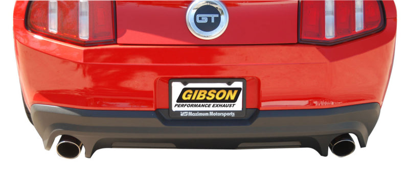 Gibson 11-14 Ford Mustang GT 5.0L 2.5in Axle-Back Dual Exhaust - Stainless