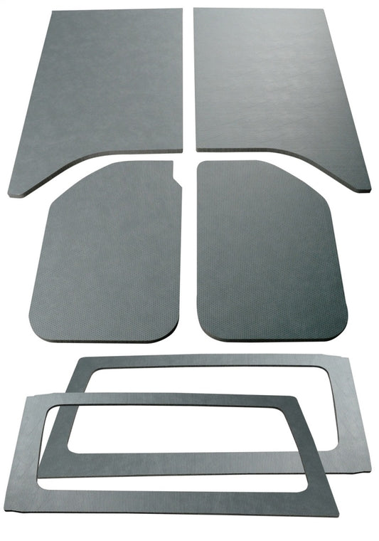 DEI 11-18 Jeep Wrangler JK 2-Door Boom Mat Complete Headliner Kit - 6 Piece - Gray Leather Look