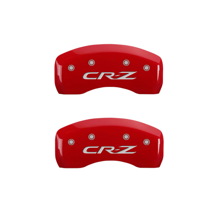 MGP 4 Caliper Covers Engraved Front Honda Engraved Rear CR-Z Red finish silver ch