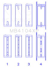 King Engine Bearings Nissan VG30DE/VG30DETT (Size +0.5) Performance Main Bearing Set