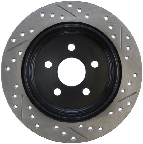 StopTech 03-09 Chrysler PT Cruiser Tur / 03-05 Dodge Neon SRT-4 Rear Right Slotted & Drilled Rotor