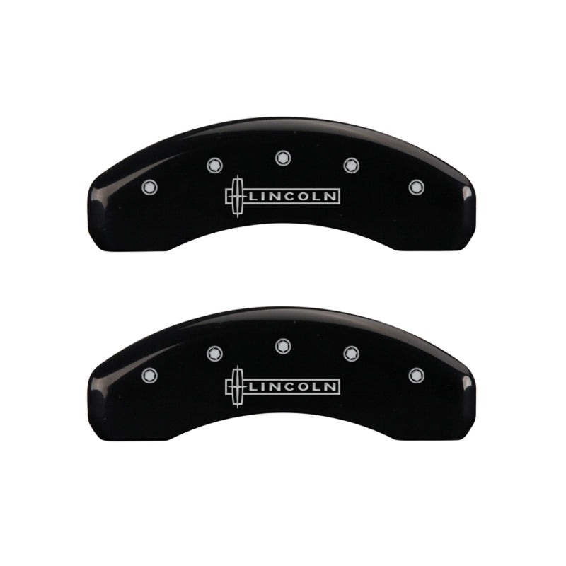 MGP 4 Caliper Covers Engraved Front & Rear Lincoln Black finish silver ch