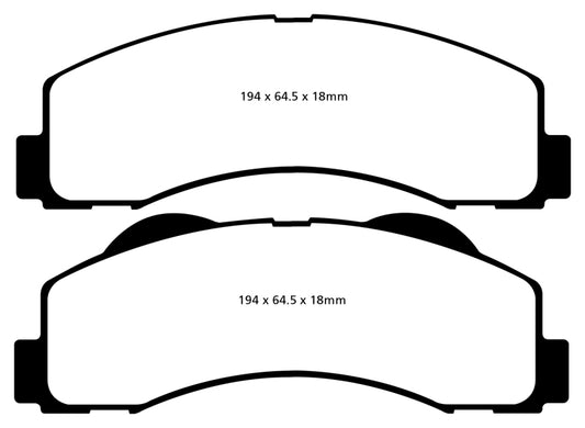 EBC 15+ Ford Expedition 3.5 Twin Turbo 2WD Yellowstuff Front Brake Pads