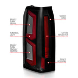 ANZO 2015-2020 Chevrolet Tahoe LED Tail Lights w/ Light Bar Black Housing Smoke Lens