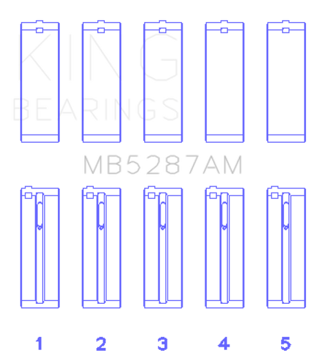King Engine Bearings Toyota 1ZZ-FE Main Bearing Set - Size STD