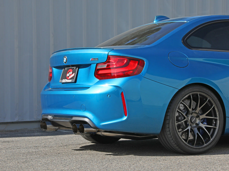 aFe 16-18 BMW M2 L6-3.0L MACH Force-Xp 3in to 2.5in 304 SS Cat-Back Exhaust System-Quad Polish Tips