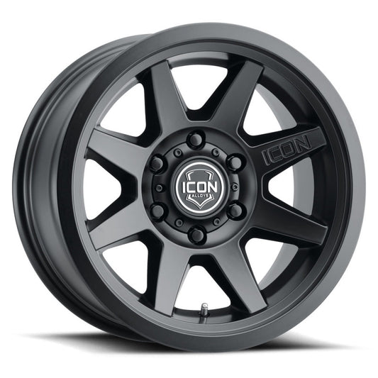 ICON Rebound 17x8.5 5x5 -6mm Offset 4.5in BS 71.5mm Bore Satin Black Wheel