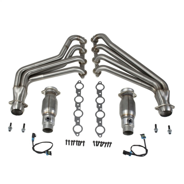 BBK 10-15 Camaro LS3 L99 Long Tube Exhaust Headers With Converters - 1-3/4 304 Stainless