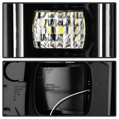 Spyder 21-23 Ford F150 (Factory Halogen) Light Bar LED Tail Lights - Black (ALT-YD-FF15021HAL-BK)