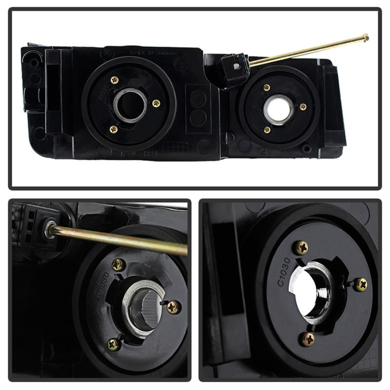 xTune Chevy Avalanche w/ Body Cladding Only 02-06 OEM Headlights - OEM (Black) HD-JH-CAVA02-AM-BK