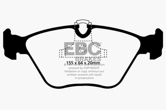 EBC 04-06 BMW X3 2.5 (E83) Greenstuff Front Brake Pads