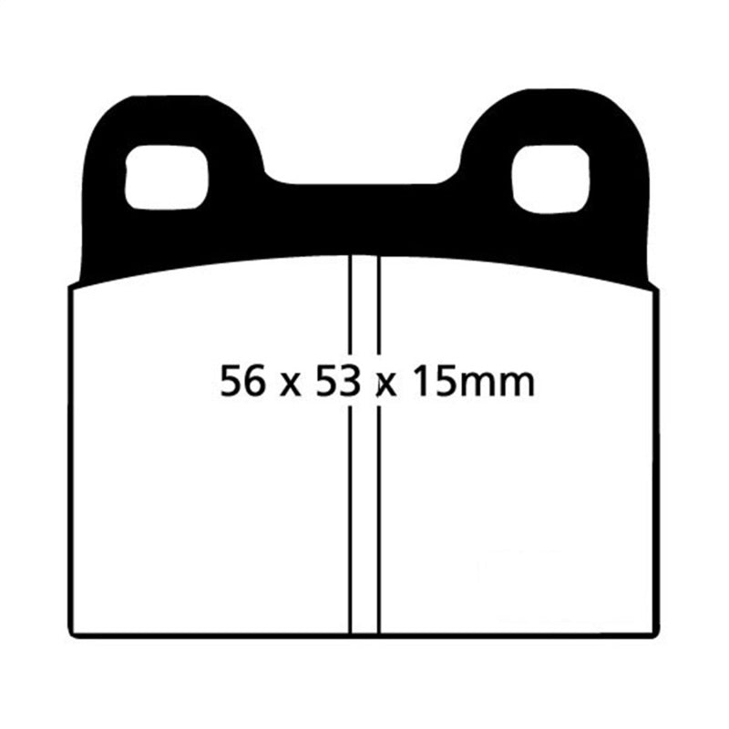 EBC 70-75 Alfa Romeo Montreal 2.6 Redstuff Rear Brake Pads