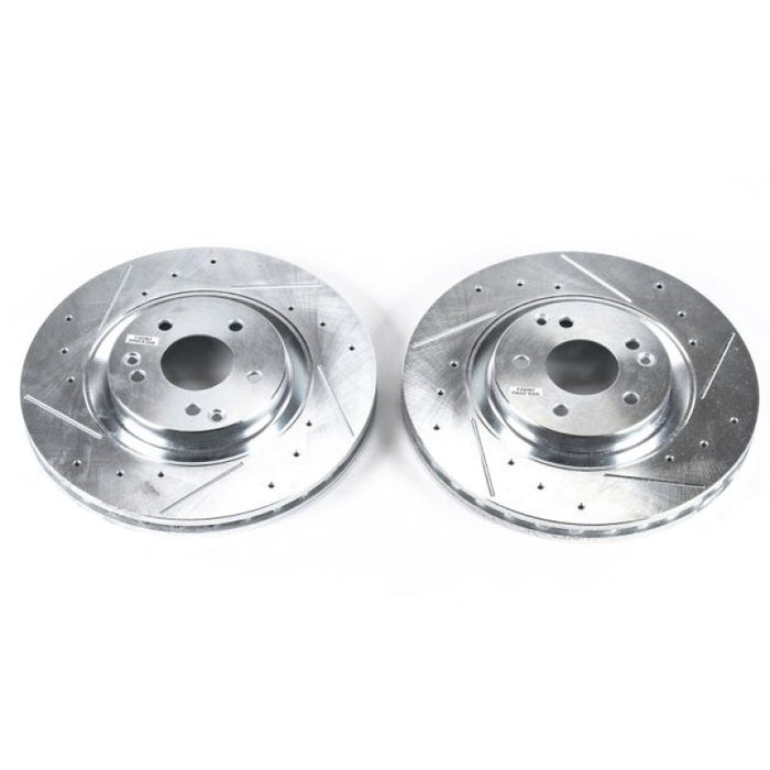 Power Stop 04-07 Mercedes-Benz C230 Front Evolution Drilled & Slotted Rotors - Pair