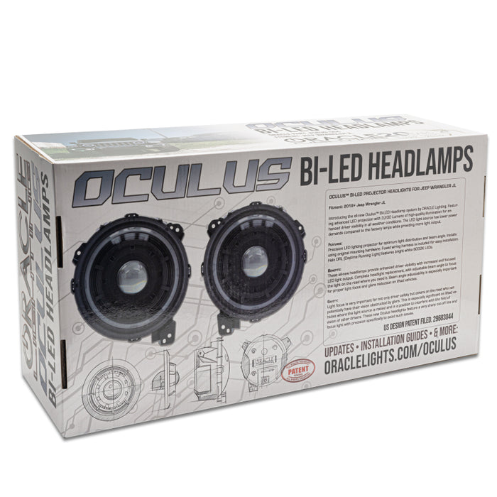 Oracle Oculus Bi-LED Projector Headlights for Jeep JL/Gladiator JT - Matte Blk - 5500K SEE WARRANTY