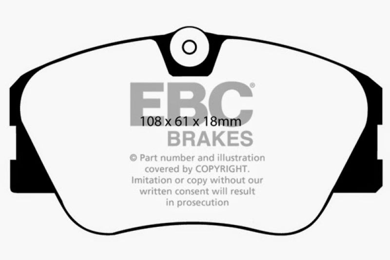 EBC 86-93 Mercedes-Benz 190/190E 2.3 16v Greenstuff Front Brake Pads