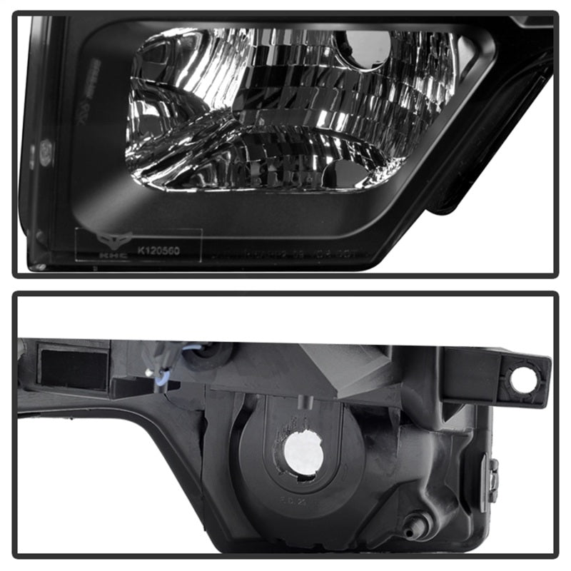 xTune Ford F150 09-14 Projector Headlights Halogen Model Only LED Halo Black PRO-JH-FF15009-CFB-BK