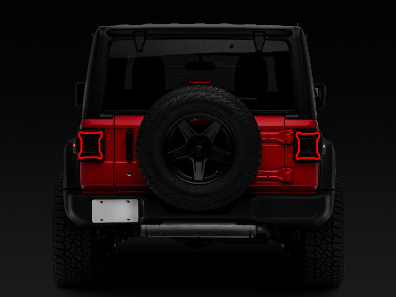 Raxiom 18-22 Jeep Wrangler JL Axial Series Plateau LED Tail Lights- Black Housing (Smoked Lens)