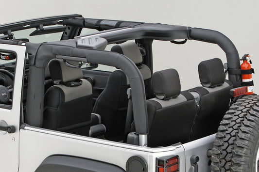 Rugged Ridge Roll Bar Cover Black Vinyl 07-18 Jeep Wrangler JK