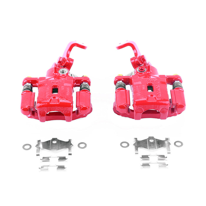 Power Stop 05-06 Hyundai Elantra Rear Red Calipers w/Brackets - Pair