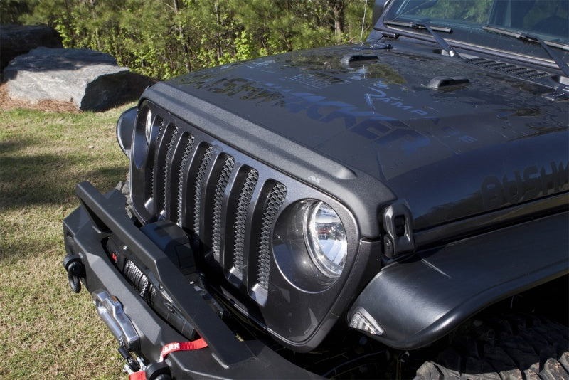 AVS 2018+ Jeep Wrangler (JL) 2dr/4dr Aeroskin II Textured Low Profile Hood Shield - Black