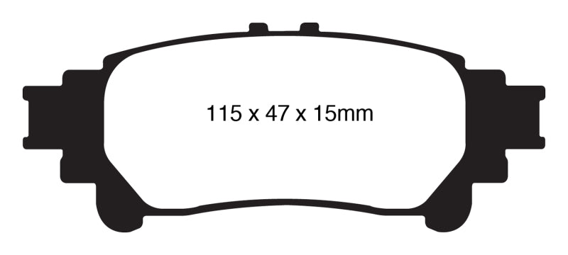 EBC 13+ Lexus GS350 3.5 RWD Yellowstuff Rear Brake Pads