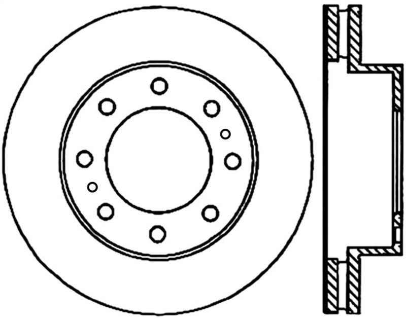 StopTech Power Slot 02-04 Avalanche 2500 w/ 2in Raise Front Left Slotted CRYO Rotor