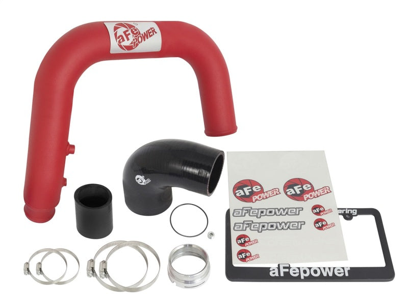 aFe BladeRunner 2.5in Red IC Tube Hot Side w/ Coupling & Clamp Kit 2016 GM Colorado/Canyon 2.8L