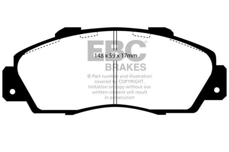 EBC 97 Acura CL 3.0 Redstuff Front Brake Pads