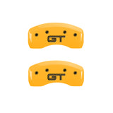 MGP 4 Caliper Covers Engraved Front Mustang Rear S197/GT Yellow Finish Black Char 2003 Ford Mustang