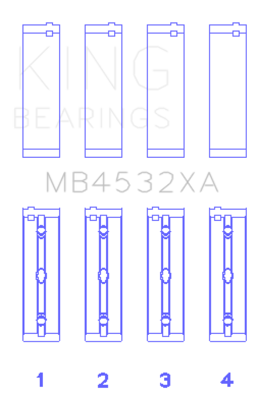 King Mercedes-Benz OM 642.822/36/910/20/30/70 Main Bearing Set