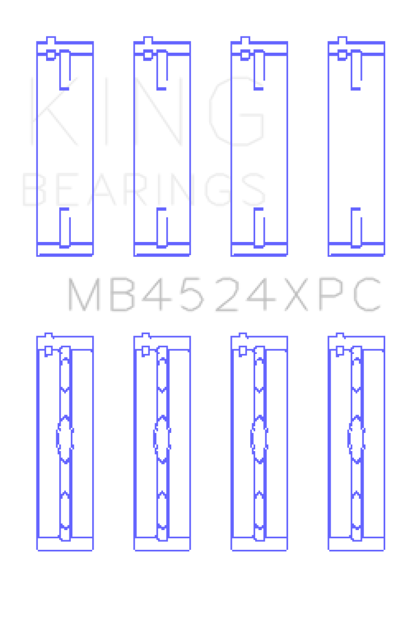 King Engine Bearings Nissan VR38DETT (Size .026) pMaxKote Performance Main Bearing Set