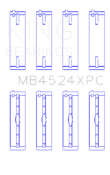 King Engine Bearings Nissan VR38DETT (Size .026) pMaxKote Performance Main Bearing Set