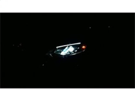 Spyder Ford Focus 12-14 Projector Headlights Halogen Model Only - DRL Black PRO-YD-FF12-DRL-BK